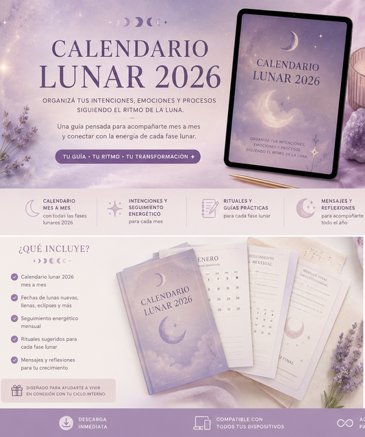 🌙 CALENDARIO LUNAR 2026 ✨